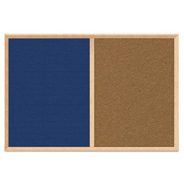 Enclosed Corkboard, 1 Door, 24"x36", 4" Fra, UV3422-BRONZE-BLACK